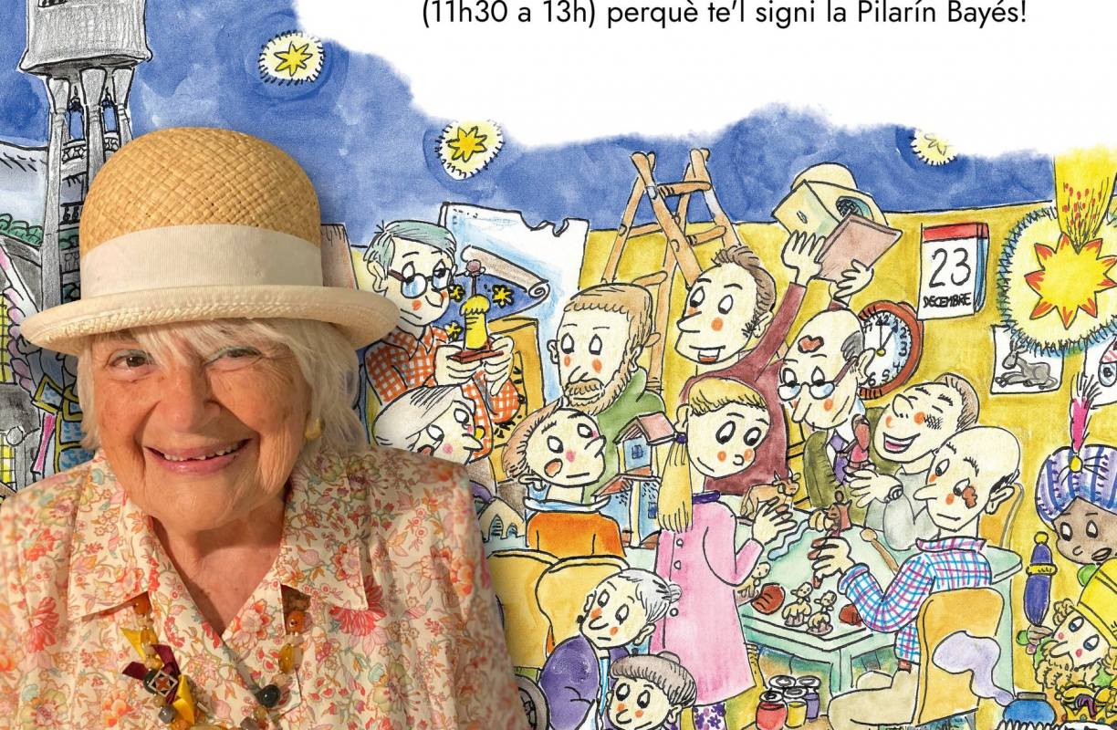 Protegit: Signatura de Llibres de la Pilarin Bayes al Mercat Central a les 11:30h