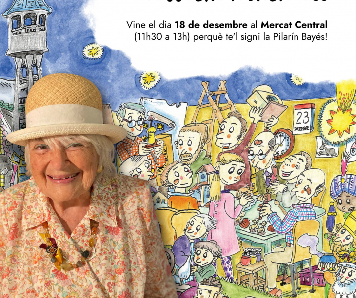 Protegit: Signatura de Llibres de la Pilarin Bayes al Mercat Central a les 11:30h