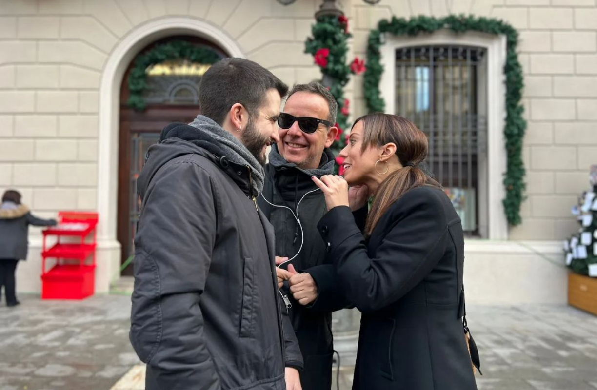 Ahir Marta Farres va parlar del Nadal i el pessebre de la ciutat amb Ricard Ustrell i Àngel Llàcer