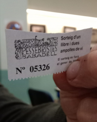 Avui s´ha fet el sorteig del donatiu de L´Agrupació Pessebristes de Sabadell.