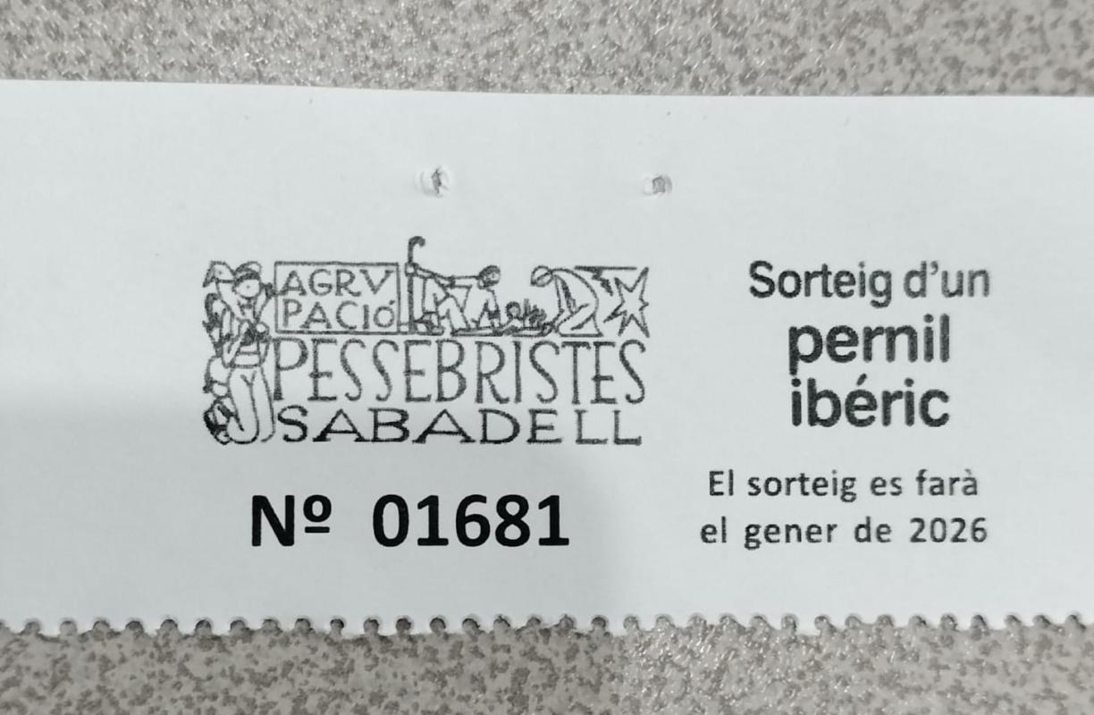 Número premiat del sorteig del pernil ibèric de Nadal 2025/26
