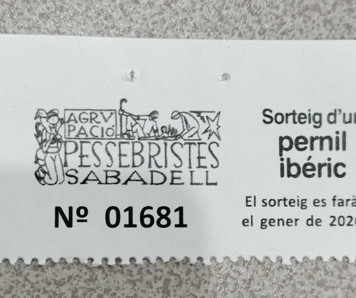 Número premiat del sorteig del pernil ibèric de Nadal 2025/26