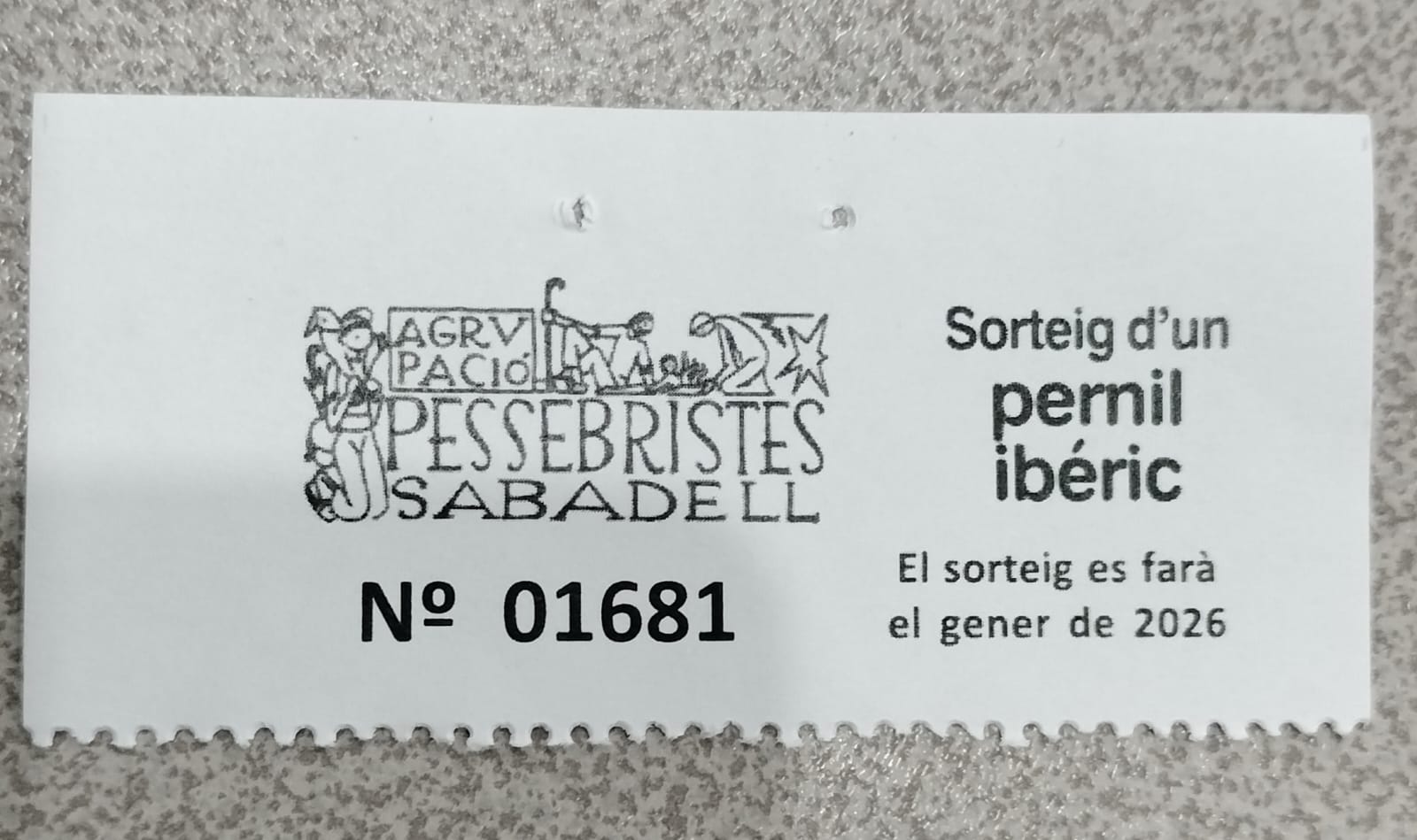 Número premiat del sorteig del pernil ibèric de Nadal 2025/26